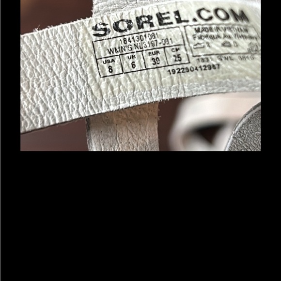 Sorel Ella Gray Criss Cross Ankle Strap Leather Sandals Size 8 NEW - Picture 8 of 8